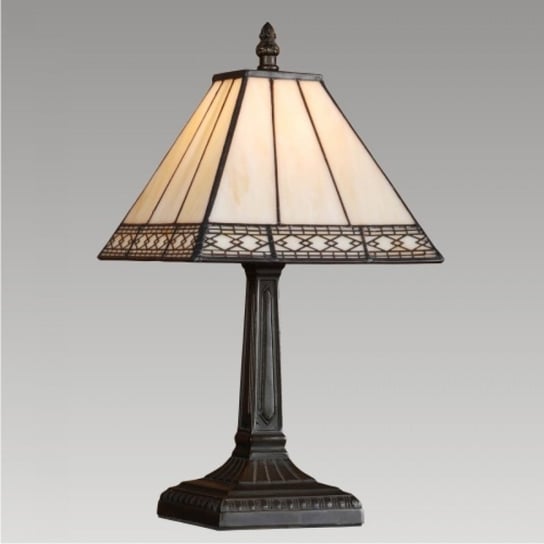 Lampa stołowa PREZENT Tiffany 92, E14, brązowa Prezent