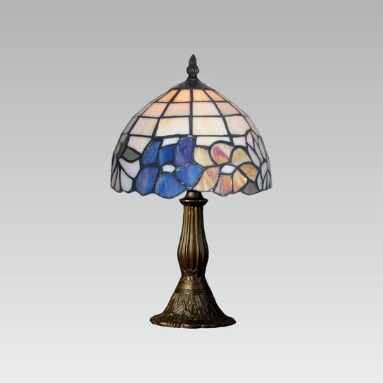 Lampa stołowa PREZENT Tiffany, brązowo-kremowa, 1x40W, 35x20 cm Prezent