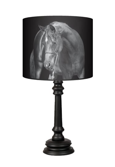 Lampa stołowa Queen Black Horse - Konie - Fotolampy Fotolampy