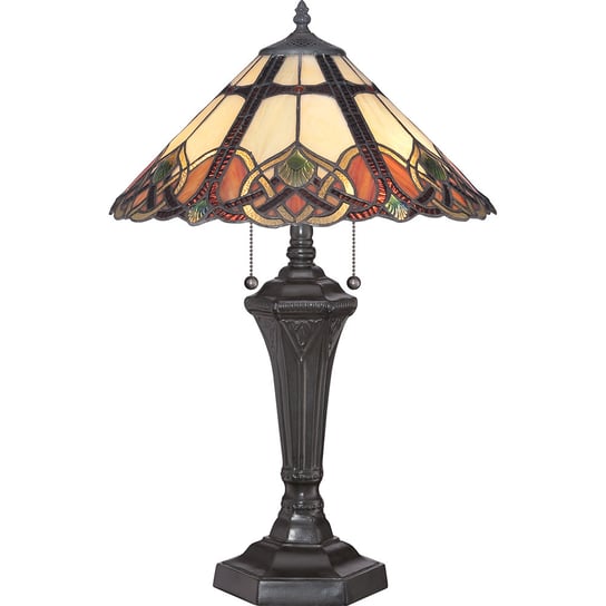 Lampa stołowa  QUOIZEL Cambridge, 2x75 W, E27, brązowa, 59,7x40,5 cm Quoizel