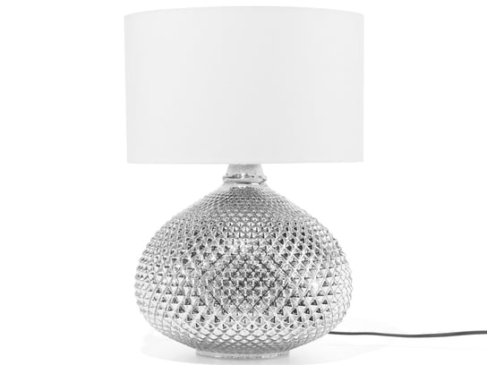 Lampa stołowa szklana srebrna MADON Beliani