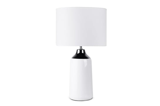 Lampa stołowa VENO biały, Ø28, h51,5, ceramika/tkanina Konsimo