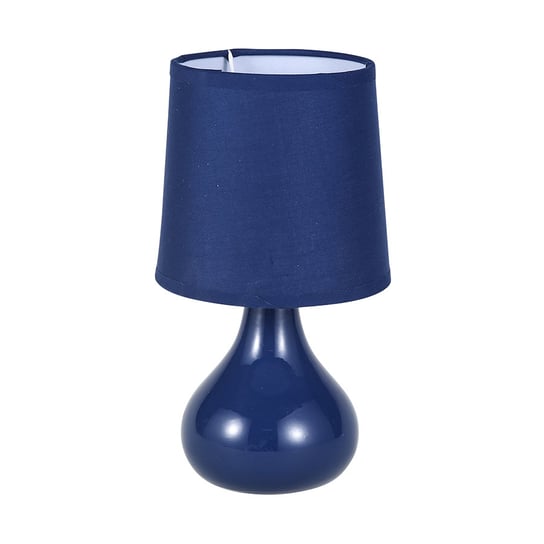 Lampa stołowa z podstawą ceramiczną ALTOM DESIGN, granatowa, 13x23,5 cm ALTOMDESIGN