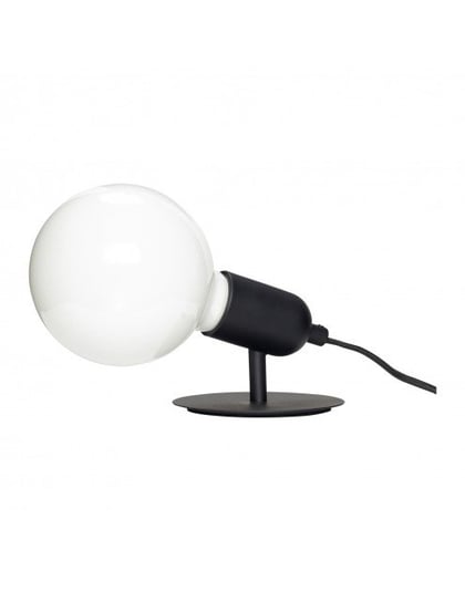 Lampa stołowa z żarówką, metal, czarny Hübsch Hubsch Design