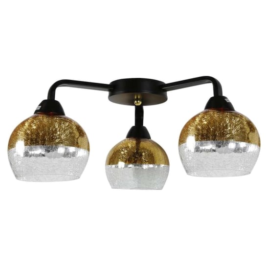 LAMPA sufitowa CROMINA 98-57273 Candellux szklana OPRAWA kule czarne złote przezroczyste Candellux