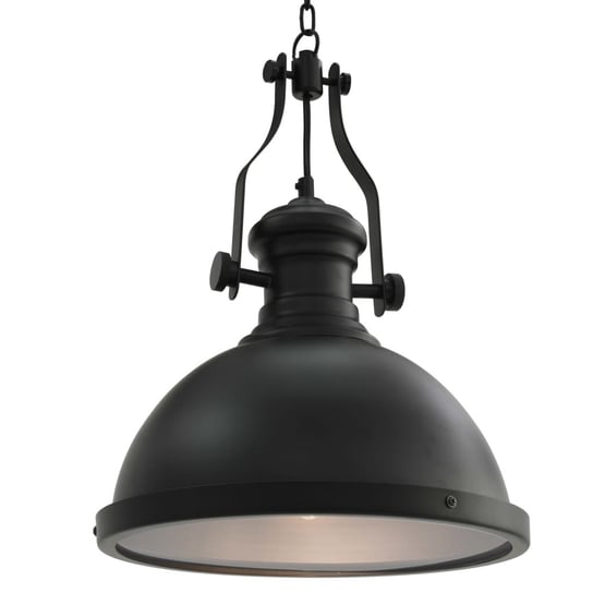 Lampa sufitowa, czarna, okrągła, E27 vidaXL