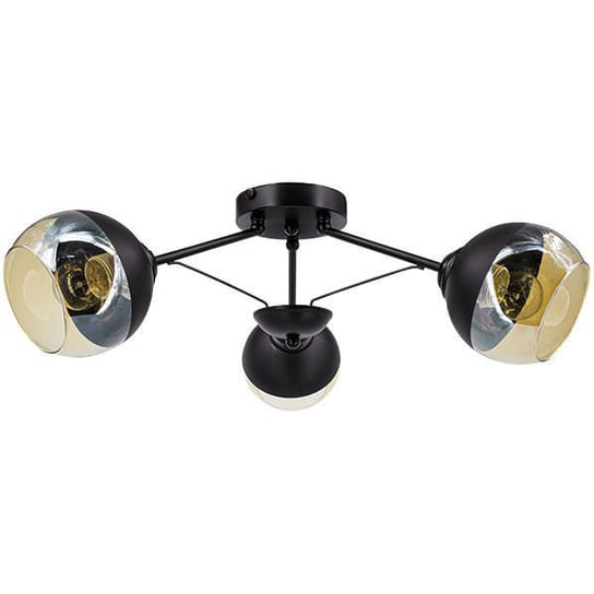 LAMPA sufitowa ELM1018/3 BL MDECO metalowa OPRAWA loftowa molecular czarna Mdeco