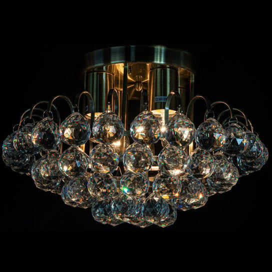 LAMPA sufitowa ELM6773/4 21QG MDECO kryształowa OPRAWA glamour mosiądz Mdeco
