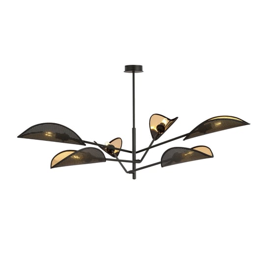 Lampa Sufitowa  Emibig 6Xe14 40W Vene 6 Black/Gold 1158/6 EMIBIG