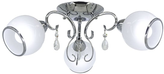 Lampa sufitowa glamour ELM8875/3 8C z kryształkami chrom Mdeco