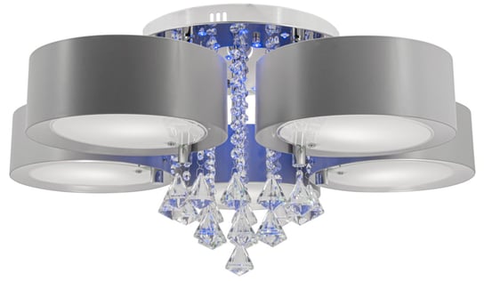 Lampa sufitowa glamour ELMDRS8006/5 8C GREY 27 LED szara Mdeco
