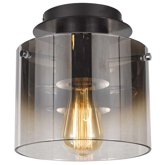 LAMPA sufitowa JAVIER MX17076-1A BK Italux szklana OPRAWA tuba przydymiona ITALUX
