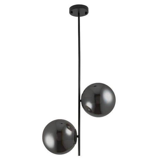 LAMPA sufitowa KKST-5025-2 SMOKE KKS modernistyczna OPRAWA szklana kula ball czarna przydymiona Step Into Design