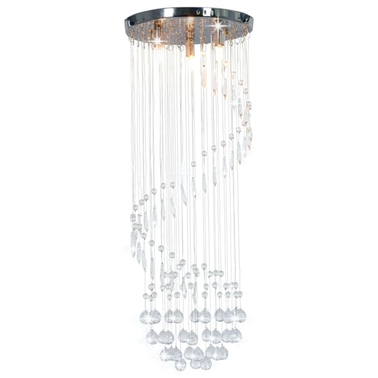 Lampa sufitowa kryształkowa 30x80 cm srebrno-przez / AAALOE Inna marka