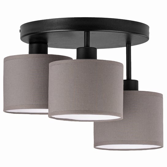 Lampa sufitowa OKRĄGŁA PLAFON LOFT mini ABAŻUR szary Tornado