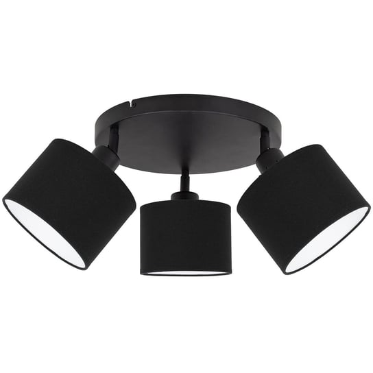 Lampa sufitowa okrągła PLAFON Z PRZEGUBAMI LOFT ABAŻUR czarny Tornado