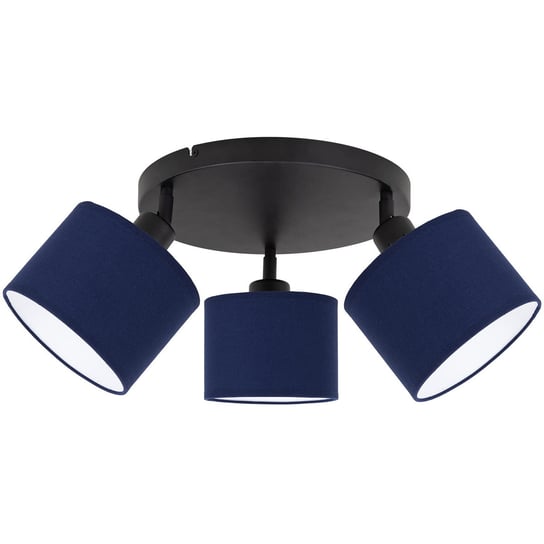 Lampa sufitowa okrągła PLAFON Z PRZEGUBAMI LOFT ABAŻUR granatowy Tornado
