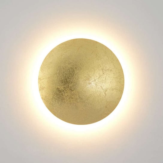 LAMPA sufitowa PLATILLO LP-8102/1C-12W GD Light Prestige okrągła OPRAWA metalowa moon LED 12W 3000K plafon złoty Light Prestige