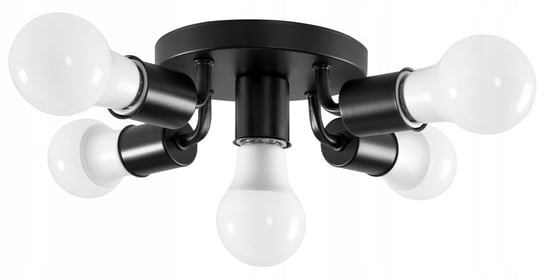 Lampa Sufitowa Reflektor Metalowa Round Black 5 Toolight