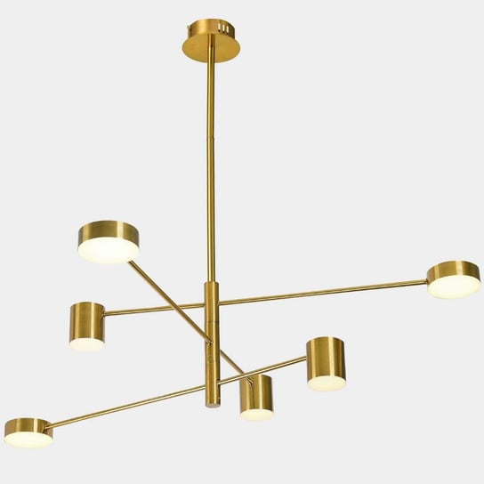 LAMPA sufitowa REMDAL PND-16374-6-COP-GD-4K Italux modernistyczna OPRAWA metalowe molekuły LED 36W 3000K sticks złote ITALUX