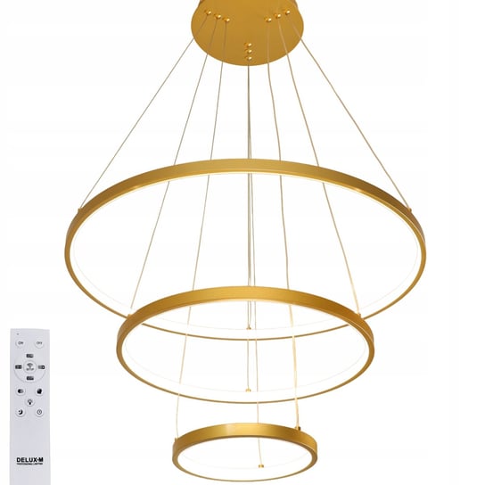 LAMPA SUFITOWA RING wisząca ŻYRANDOL LED + PILOT 96W 20/40/60cm Confortime