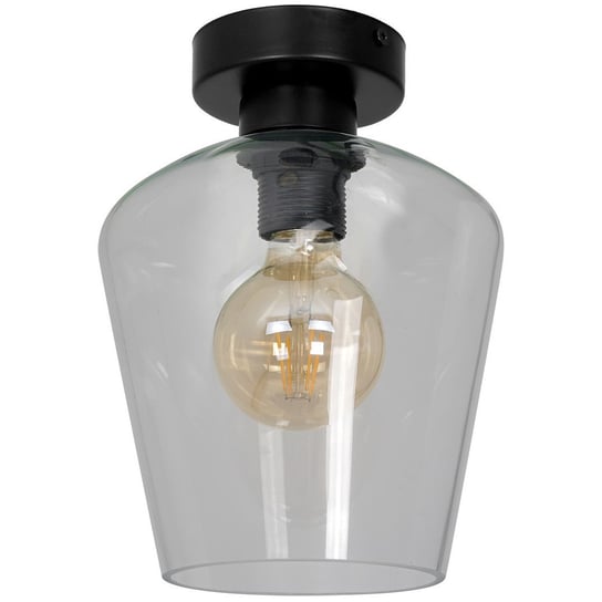 LAMPA sufitowa SANTIAGO MLP6602 Milagro szklana OPRAWA skandynawska czarna przezroczysta Orlicki Design