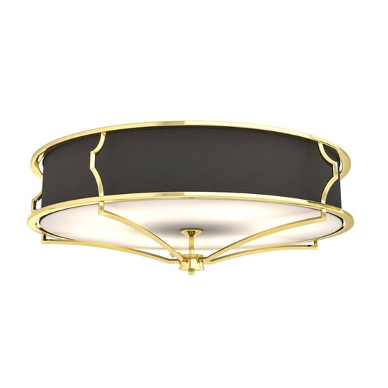 LAMPA sufitowa Stesso PL Gold / Nero L Orlicki Design abażurowa OPRAWA okrągły plafon klasyczny czarny złoty Orlicki Design