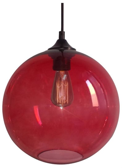 Lampa sufitowa szklana kula czerwona Edison Candellux 31-21410-Z Candellux Lighting