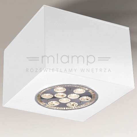 LAMPA sufitowa TAMBA 7061 Shilo kwadratowa OPRAWA metalowa downlight kostka cube biała Shilo
