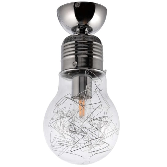 LAMPA sufitowa VEN W-602/1 industrialna OPRAWA szklana żarówka przezroczysta chrom VEN