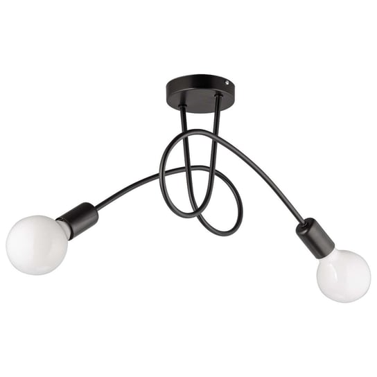 LAMPA sufitowa VEN W-LOOP/2 BK metalowa OPRAWA pręty sticks plafon loft czarne VEN