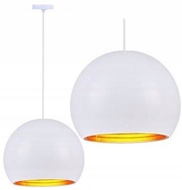 Lampa Sufitowa Wisząca Biała Como 35 E27 Gold App076-1Cp Toolight