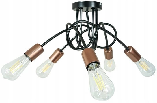 Lampa Sufitowa Wisząca Plafon Loft Edison 5 X E27 INECT