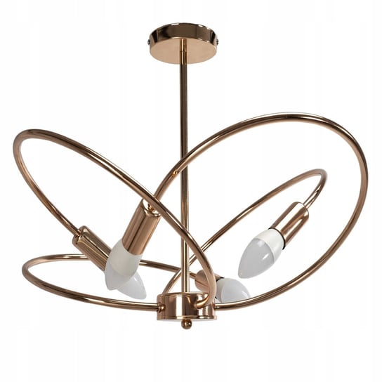 Lampa Sufitowa Wisząca Rose Gold Złota 4X E24 Toolight