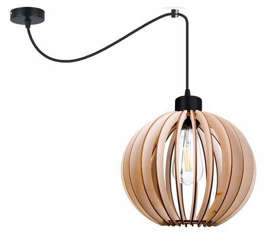 LAMPA sufitowa wisząca ZWIS Loft E27 PAJĄK Drewno LED-ONE