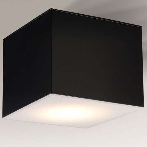 LAMPA sufitowa ZAMA 8424 Shilo natynkowa OPRAWA metalowa LED 16W 4000K kostka cube czarna Shilo