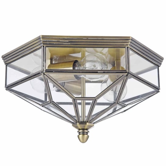 LAMPA sufitowa ZEIL H356-CL-03-BZ Maytoni szklana OPRAWA plafoniera klatka brąz Maytoni