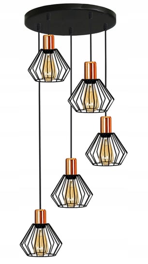 lampa sufitowa ,żyrandol do salonu czarna 001-10km Komat