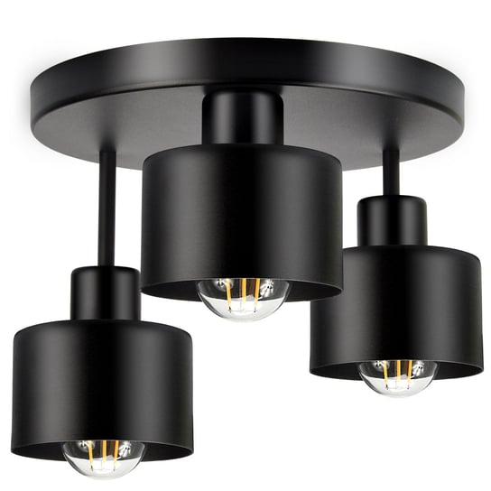 Lampa sufitowa żyrandol LED 3xE27 czarna 382-E3 Luxolar