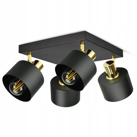 Lampa Sufitowa Żyrandol Plafon Classic Spot AG4 LED E27 Black Gold Luxolar