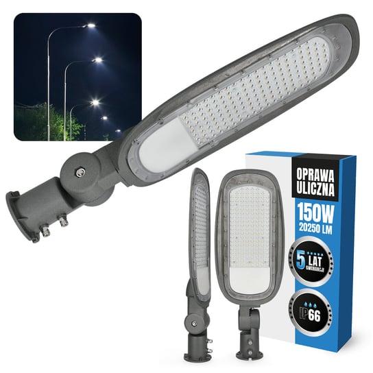 Lampa Uliczna Latarnia Oprawa Drogowa LED 150W MOCNA do oświetlenia dróg Kobi