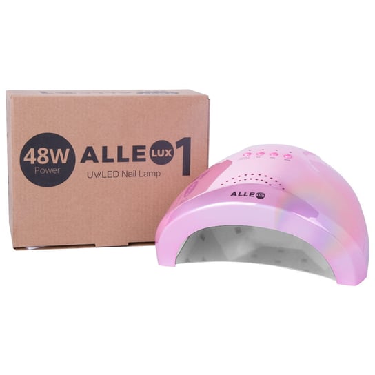 Lampa UV LED 48W Allelux 1 do paznokci holograficzna różowa AllePaznokcie