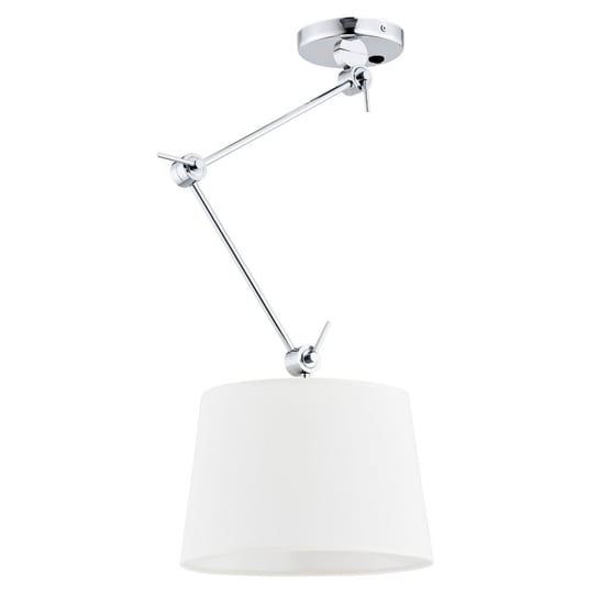 Lampa wisząca ARGON Zakyntos, biało-srebrna, 1x60W, 95x40 cm Argon