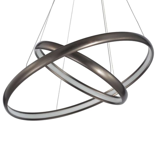 LAMPA wisząca AXEL MD17025-2A COFFE+WH Italux metalowa OPRAWA futurystyczny zwis LED 38W 3000K pierścienie rings brązowe ITALUX