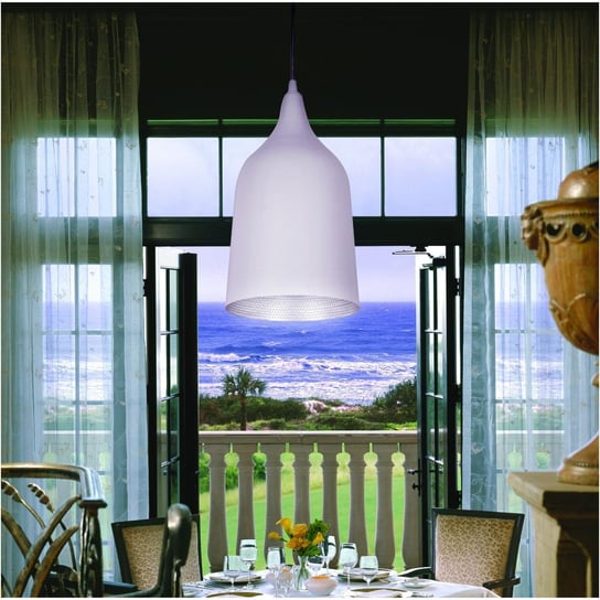 Lampa wisząca AZZARDO FABIO, biała, 1x60W, 150x18 cm AZzardo
