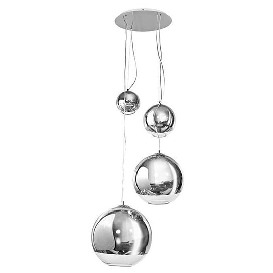 Lampa wisząca AZZARDO Silver Ball, srebrna, 4x60W, 225x66 cm AZzardo