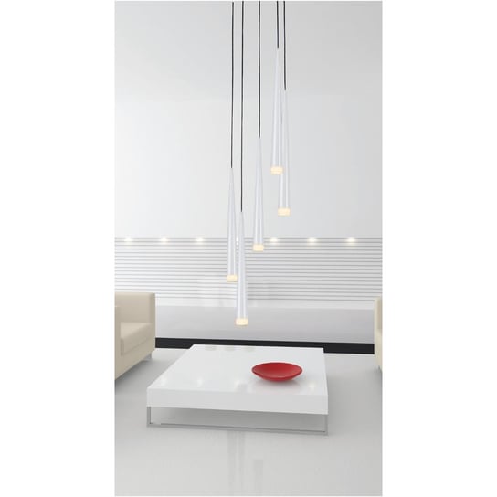 Lampa wisząca AZZARDO STYLO, biała, 5x40W, 60x18 cm AZzardo
