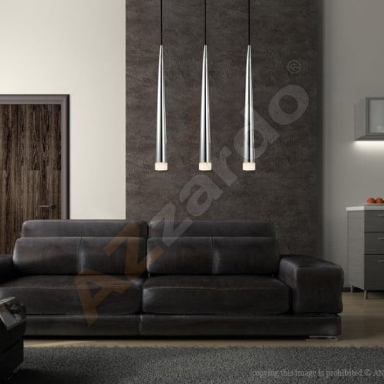 Lampa wisząca AZZARDO STYLO, srebrna, 3x40W, 60x55 cm AZzardo