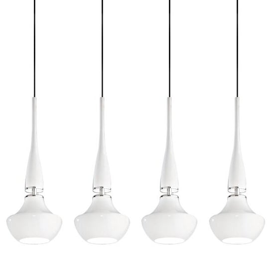 Lampa wisząca AZZARDO TASOS, biała, 4x40W, 120x80 cm AZzardo