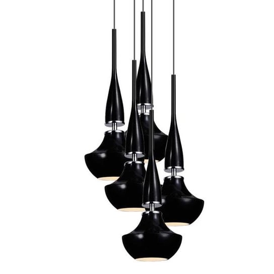 Lampa wisząca AZZARDO TASOS, czarna, 5x40W, 120x46 cm AZzardo